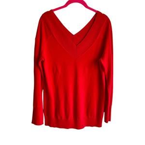 CAbi‎ Ladies Red V-Neck Casual Career Passion Pullover, S